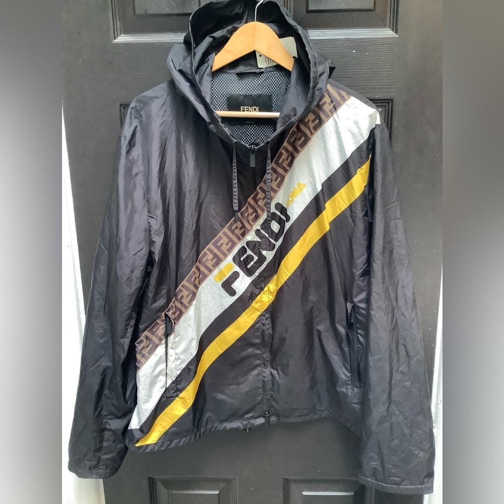 Fendi Black, White & yellow Jacket New with tags